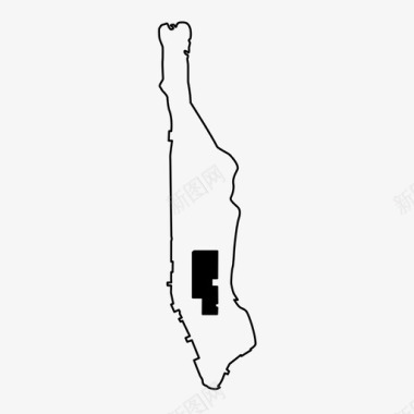 纽约市中城区帝国大厦图标