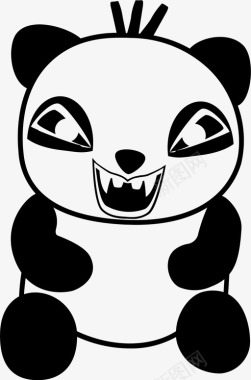 熊猫熊猫吸血鬼有趣熊猫熊图标