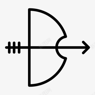 丘比特弓箭弓箭爱情图标