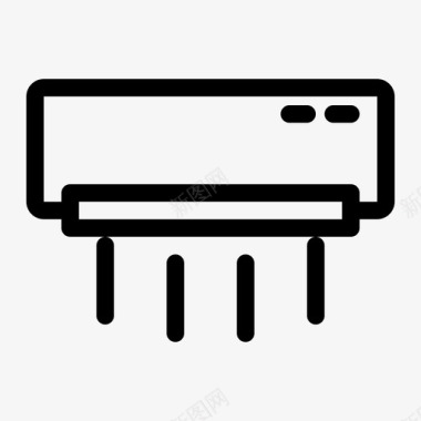 空调除臭剂空调冷冷却器图标