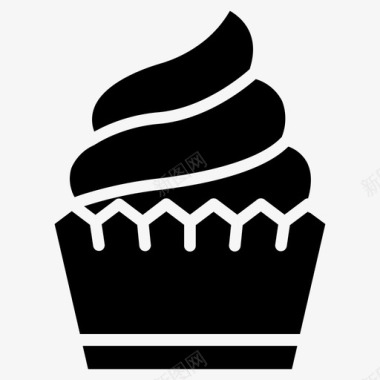 纸杯蛋糕冷冻酸奶松饼图标