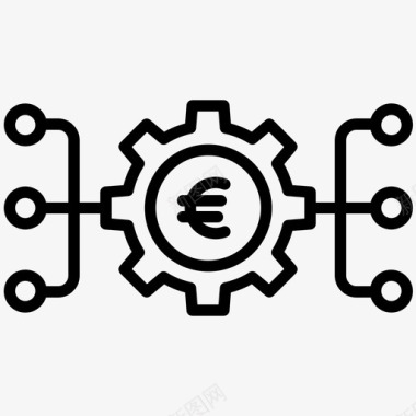 火焰欧元图标欧元分析品牌图标