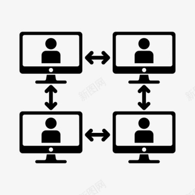 视频会议视频会议计算机会议图标