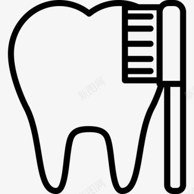 纳米牙刷牙刷牙科牙医图标