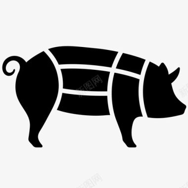 猪肉干猪肉猪肉图标