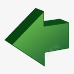 绿色3D左箭头图标png免抠素材_88icon https://88icon.com 绿色 箭头 图标