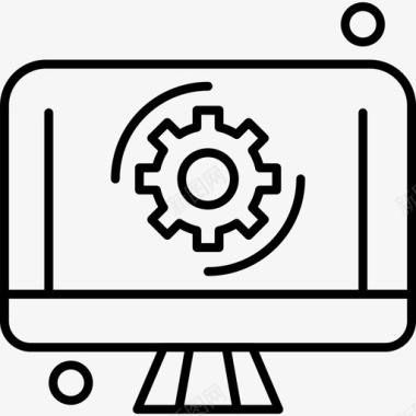 矢量数据分析图标lcd齿轮led图标