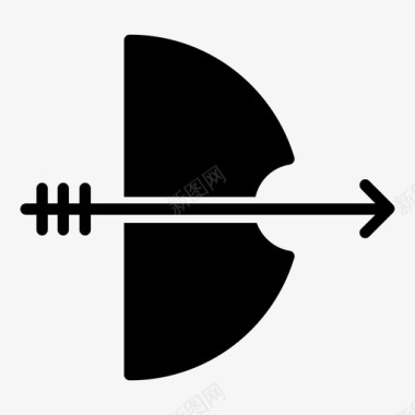 丘比特弓箭弓箭爱情图标