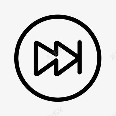 向左旋转向前向后倒带图标