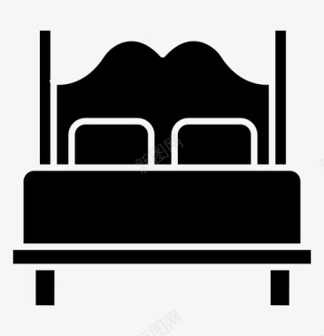 床双人床婚床图标