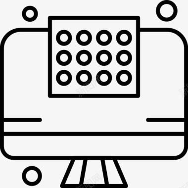 电脑用户lcd电脑显示屏图标