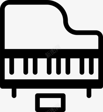 钢琴钢琴乐器音乐图标