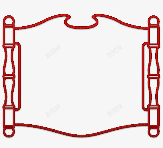 卷轴边框花纹边框png免抠素材_88icon https://88icon.com 边框 卷轴 花纹