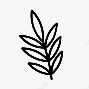 花草枝叶叶枝自然图标