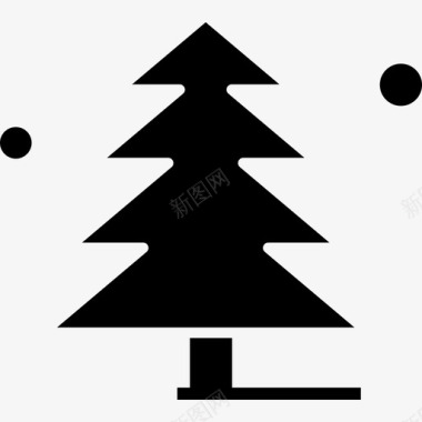 矢量树树圣诞节松树图标