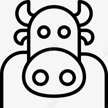 牛耕田牛动物水牛图标