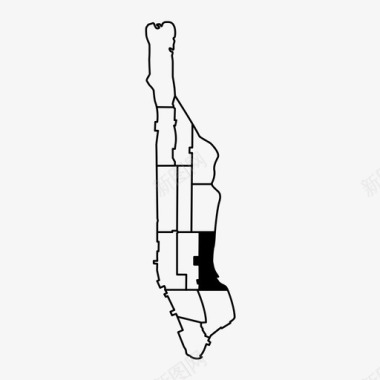 曼哈顿中城东曼哈顿区联合国图标