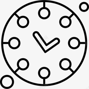 夏令营总动员时钟时间计时器图标