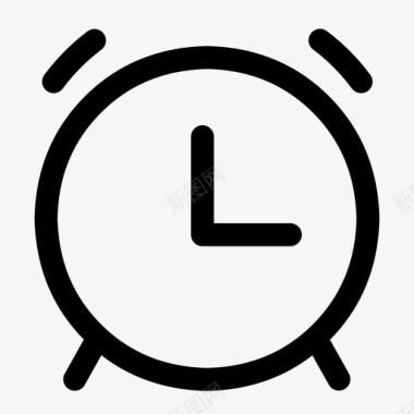 icon注意事项提醒闹钟时间计时提醒限时通知线性图标