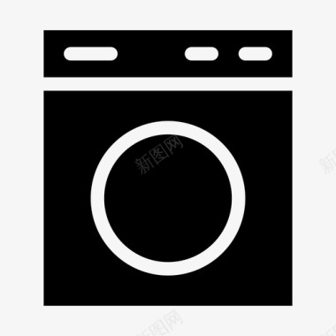 洗衣图标洗衣机清洁器清洁图标