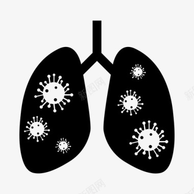 带病毒的肺病图标