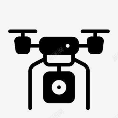 无人售货机无人机相机互联网图标