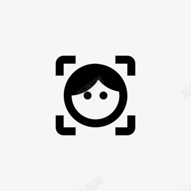 探测照相机人脸图标