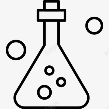 实验室蒸馏瓶佛罗伦萨瓶实验室科学图标