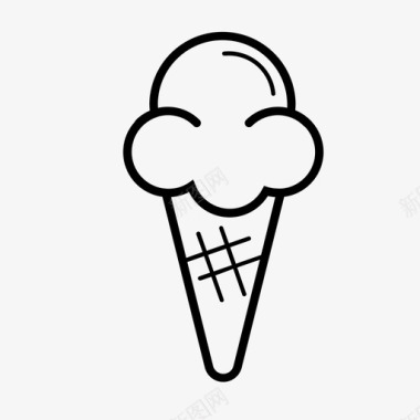 蛋卷冰淇淋蛋卷甜点图标