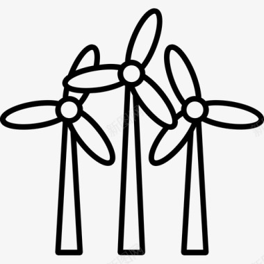 风电风电场能源可再生能源图标
