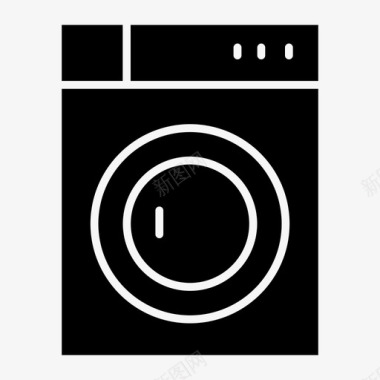 洗衣机洗衣机洗衣房图标