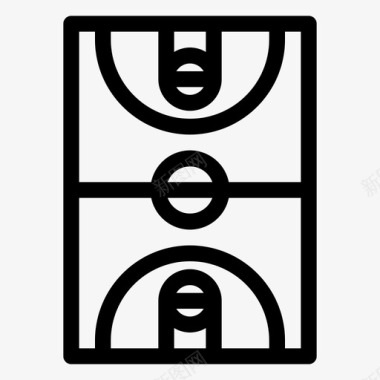 人物篮球场地篮球球场图标