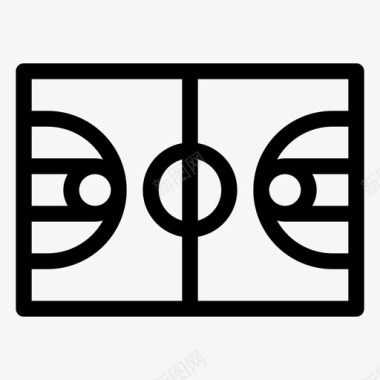 人物篮球场地篮球球场图标