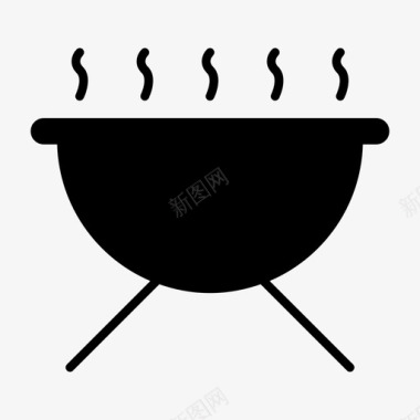 厨师人像烧烤厨师烹饪图标