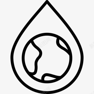 水生态水滴世界生态图标