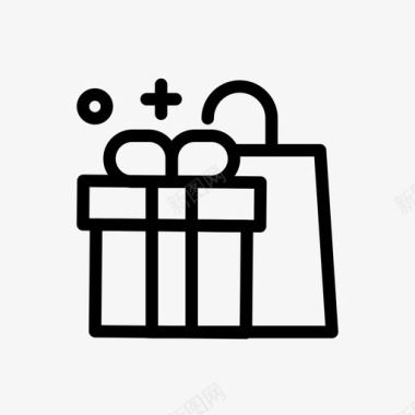 礼物盒子心形礼物盒子图标