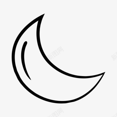 夜景月牙月亮图标