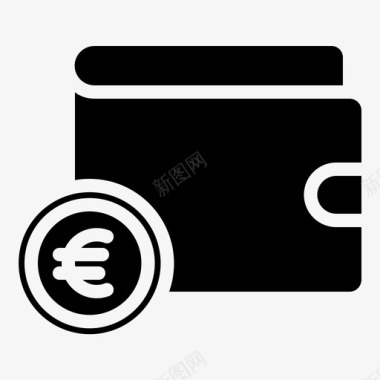 火焰欧元图标钱包商业硬币图标