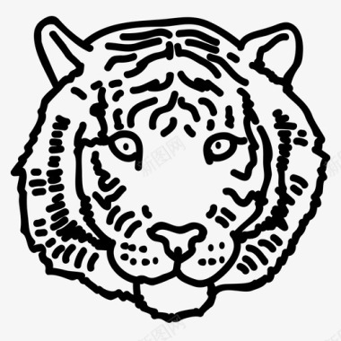 老虎陆生动物野生动物图标