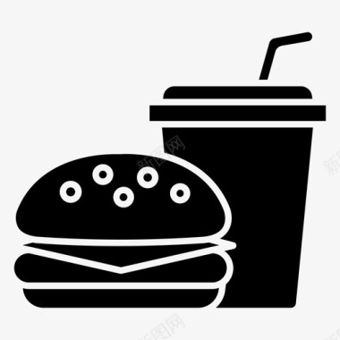 快餐汉堡快餐店图标