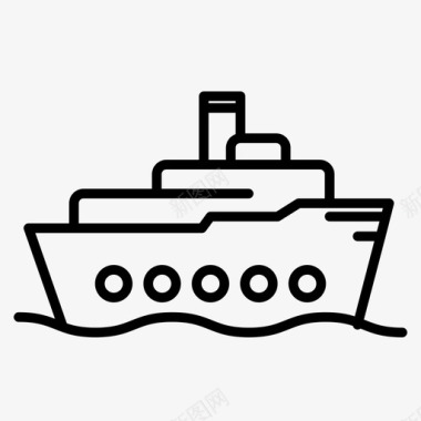 船游轮旅游船图标
