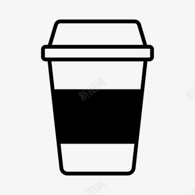 新鲜的咖啡杯饮料新鲜图标