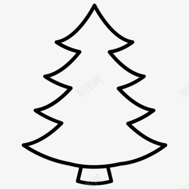 松树圣诞树树林图标