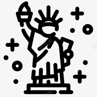 自由女神像纽约美国历史图标