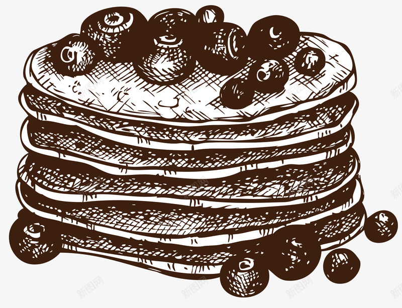 手绘面包蛋糕手绘线稿png免抠素材_88icon https://88icon.com 手绘 面包 蛋糕 线稿