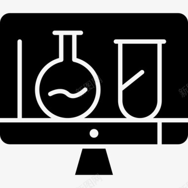 液晶电视机图标液晶显示器电脑教育图标