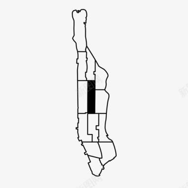 中央公园城市曼哈顿图标