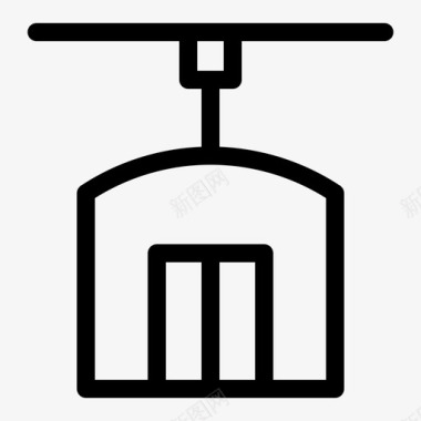 缆车攀岩寒冷图标