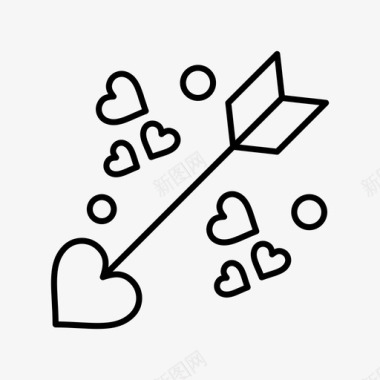 丘比特弓箭箭心爱图标
