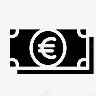 火焰欧元图标现金欧元货币图标